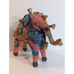 Vintage 9in Hand Woven Fabric Patchwork‎